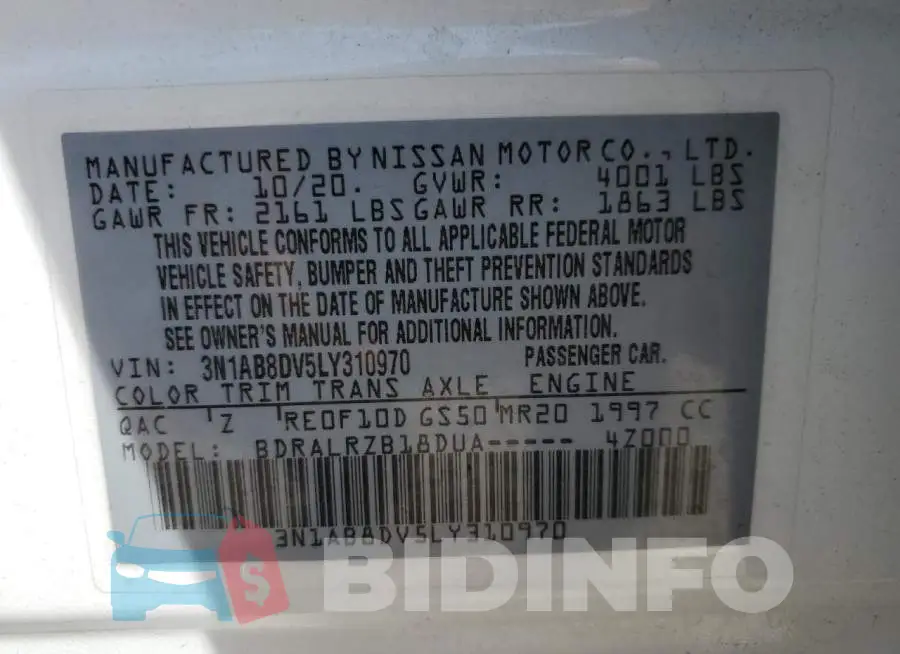 3N1AB8DV5LY310970 Photo# 12