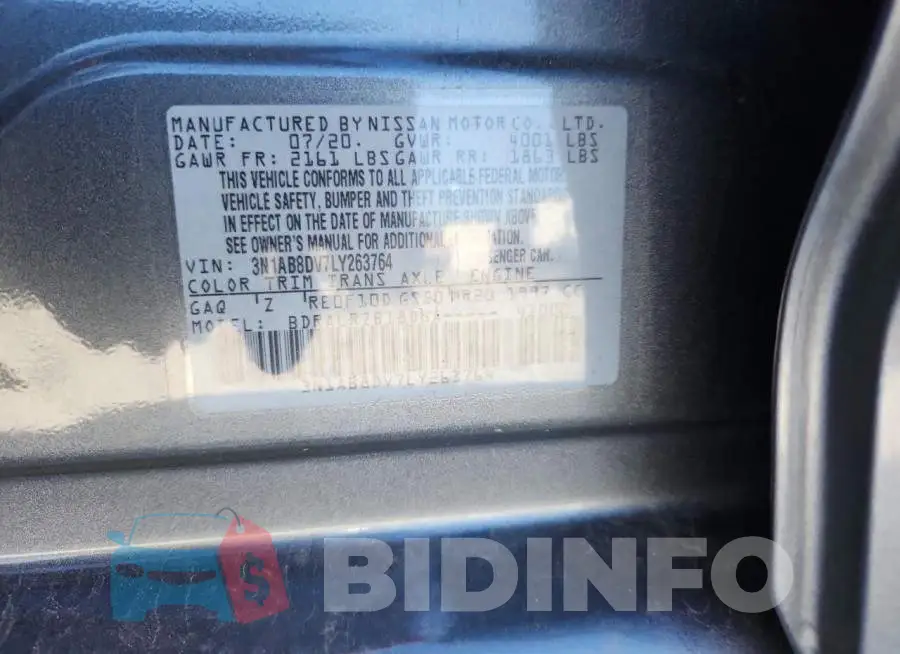 3N1AB8DV7LY263764 Photo# 13