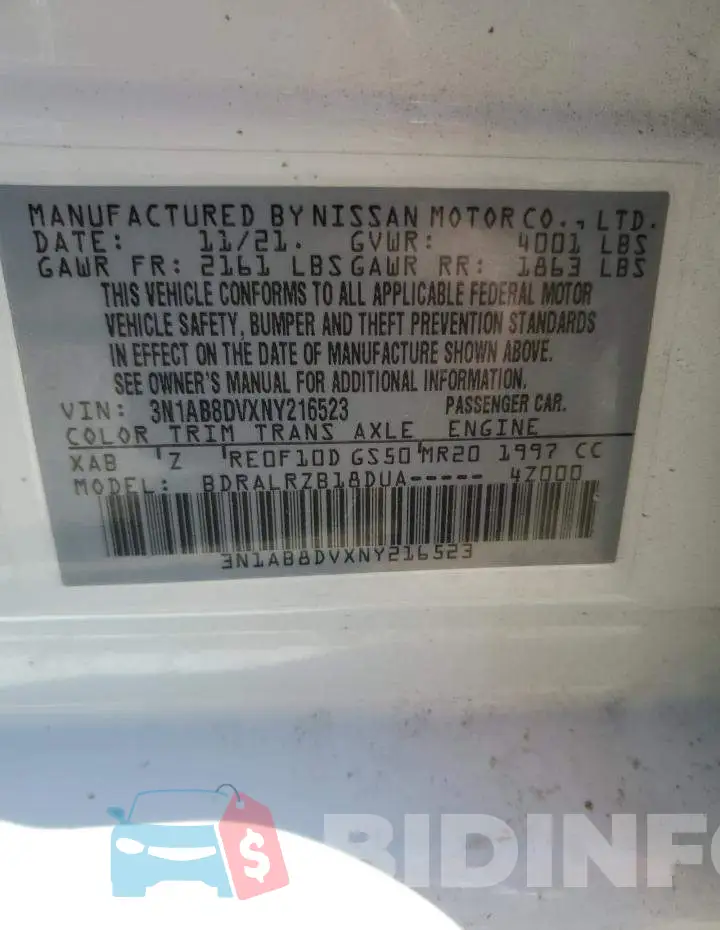 3N1AB8DVXNY216523 Photo# 13