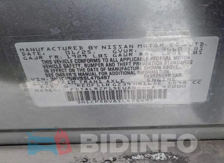 3N1CP5BV8SL475497 Photo# 12