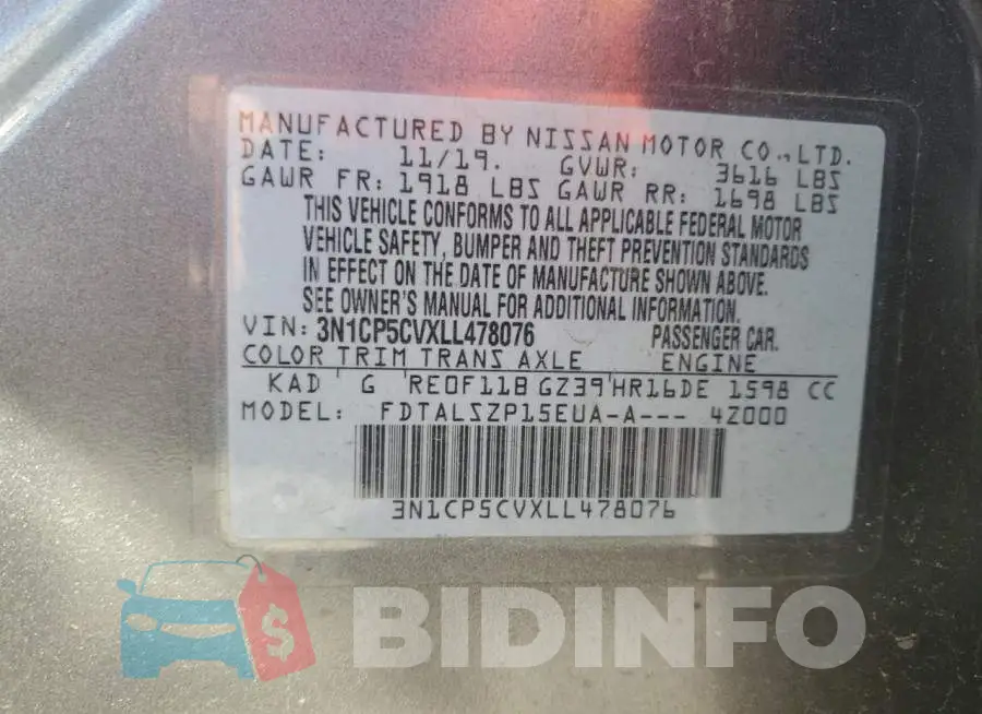 3N1CP5CVXLL478076 Photo# 13