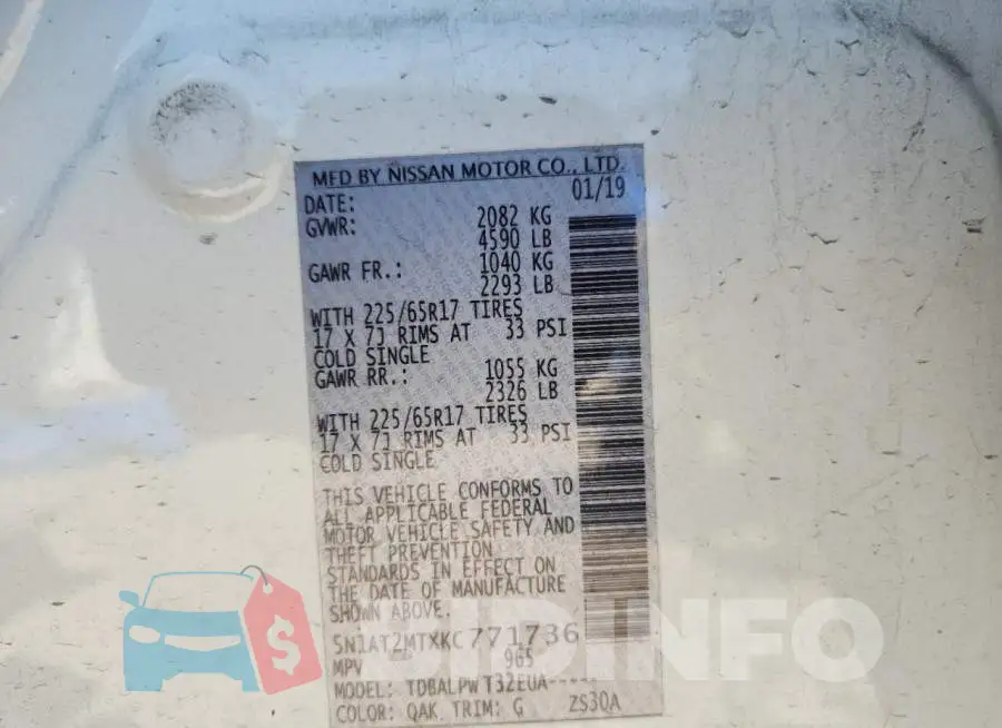 5N1AT2MTXKC771736 Photo# 13