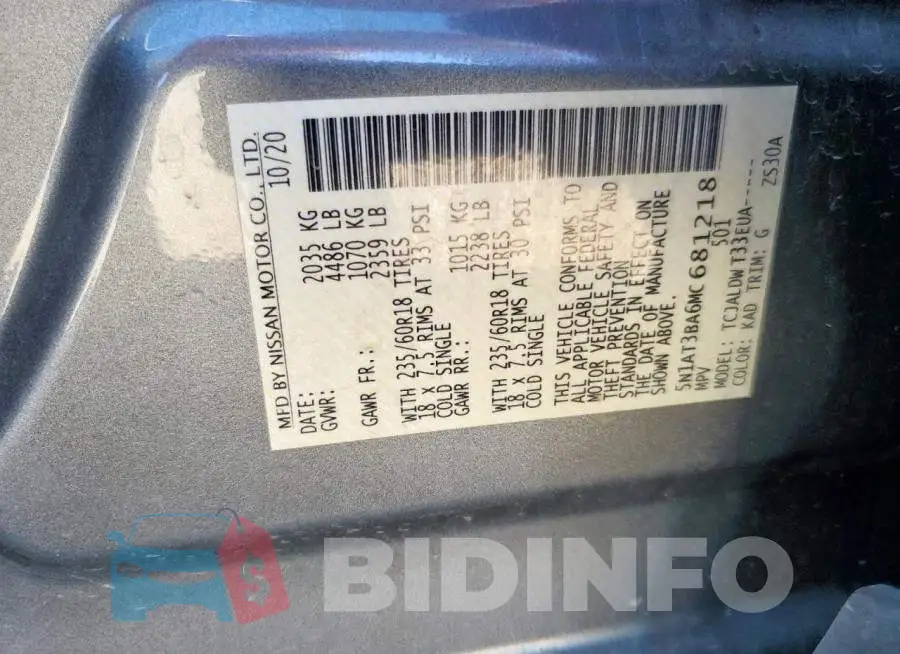 5N1AT3BA6MC681218 Photo# 13