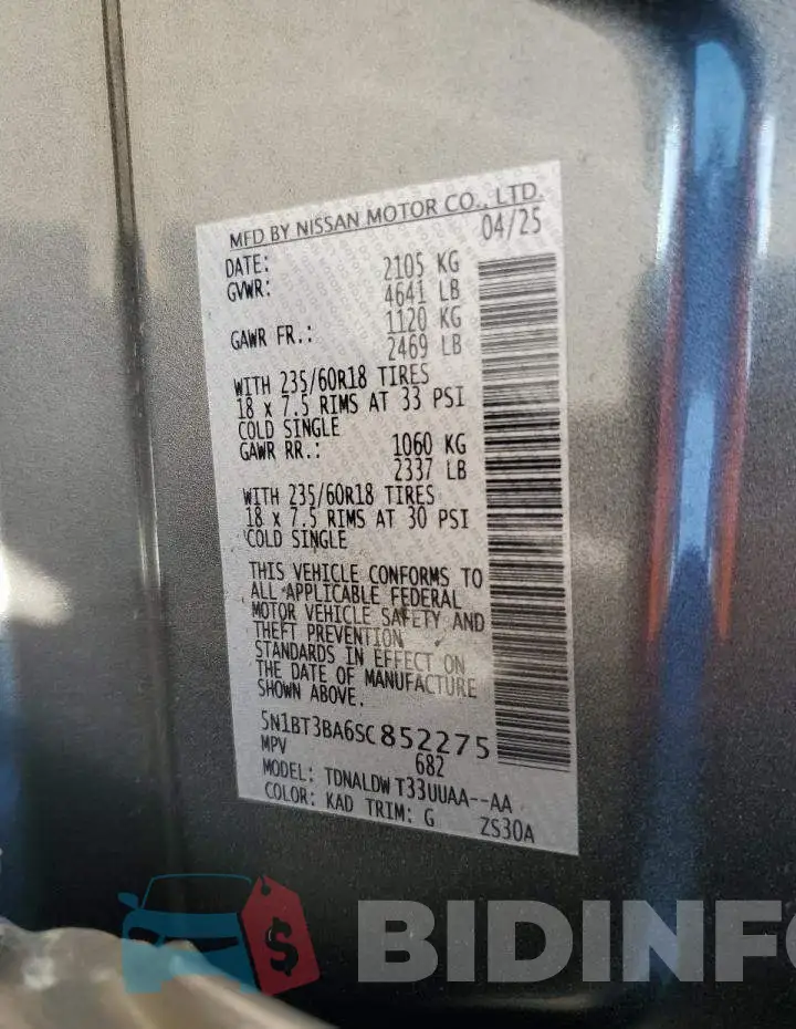 5N1BT3BA6SC852275 Photo# 14