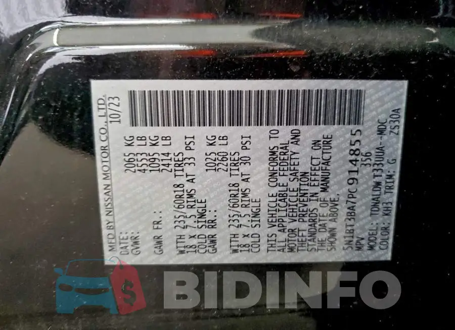 5N1BT3BA7PC914855 Photo# 13