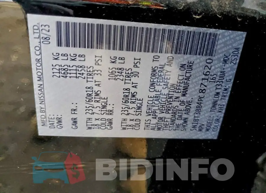 5N1BT3BB4PC871620 Photo# 14