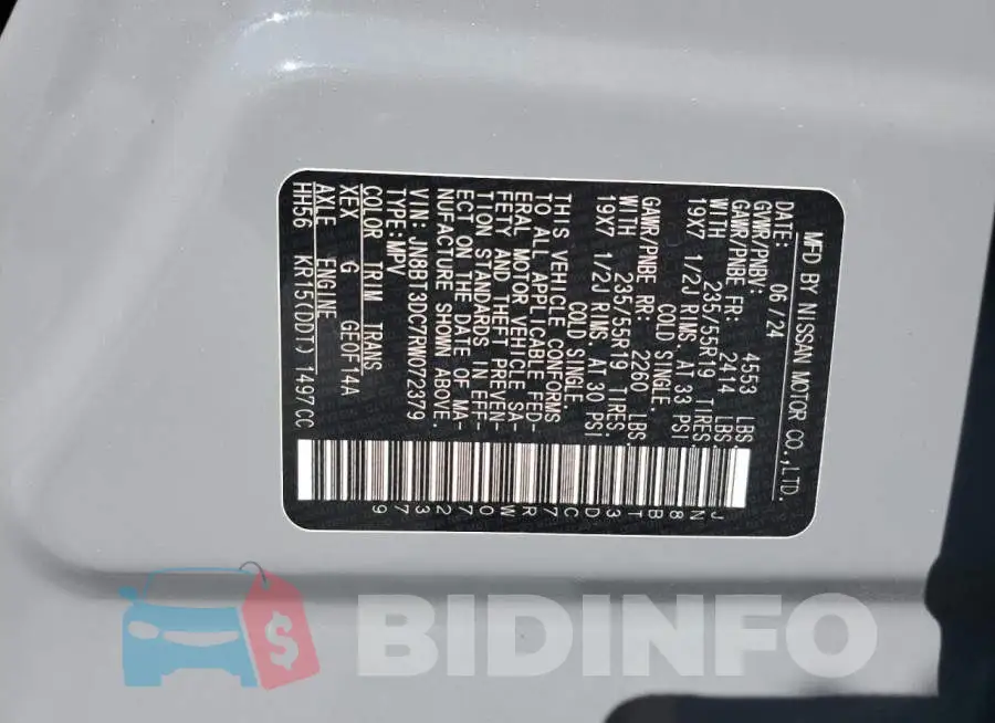 JN8BT3DC7RW072379 Photo# 13
