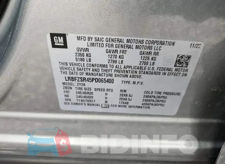 LRBFZSR45PD065400 Photo# 13