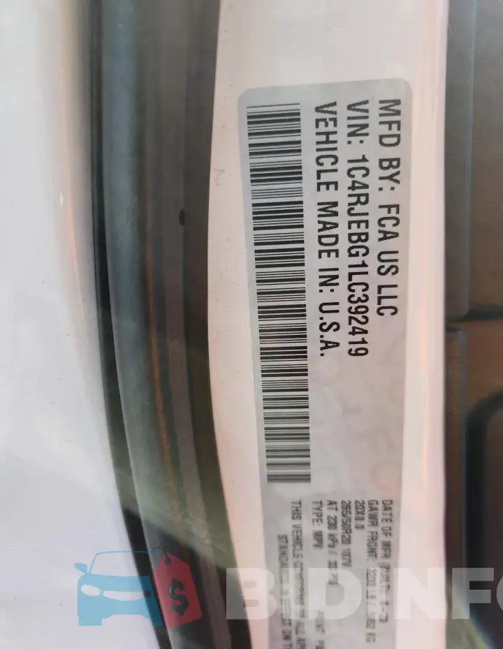 1C4RJEBG1LC392419 Photo# 13