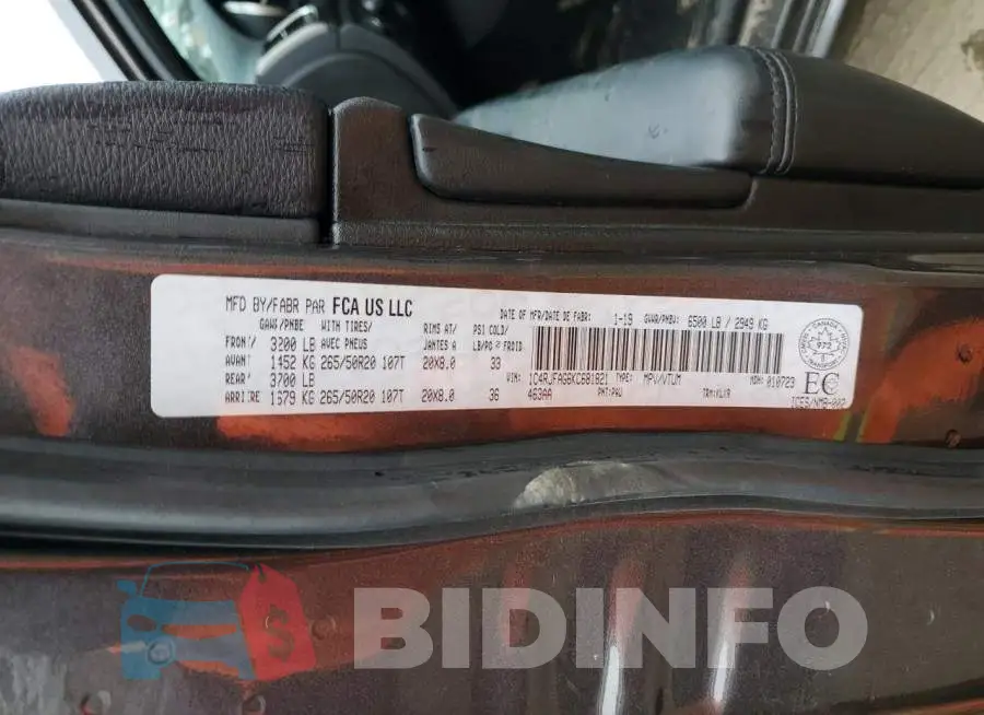 1C4RJFAG6KC681821 Photo# 13