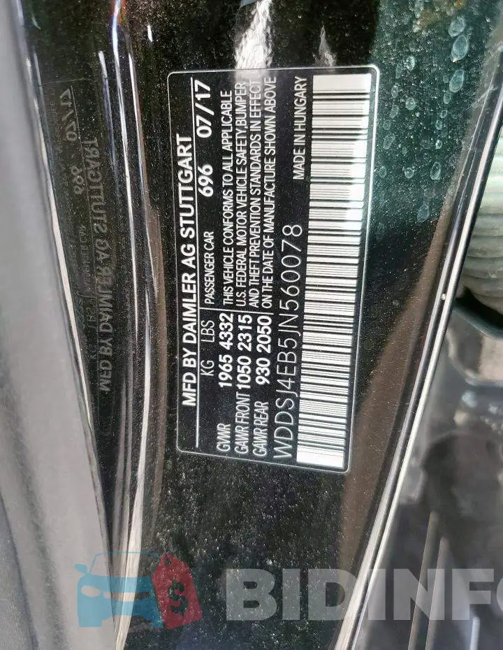 WDDSJ4EB5JN560078 Photo# 13