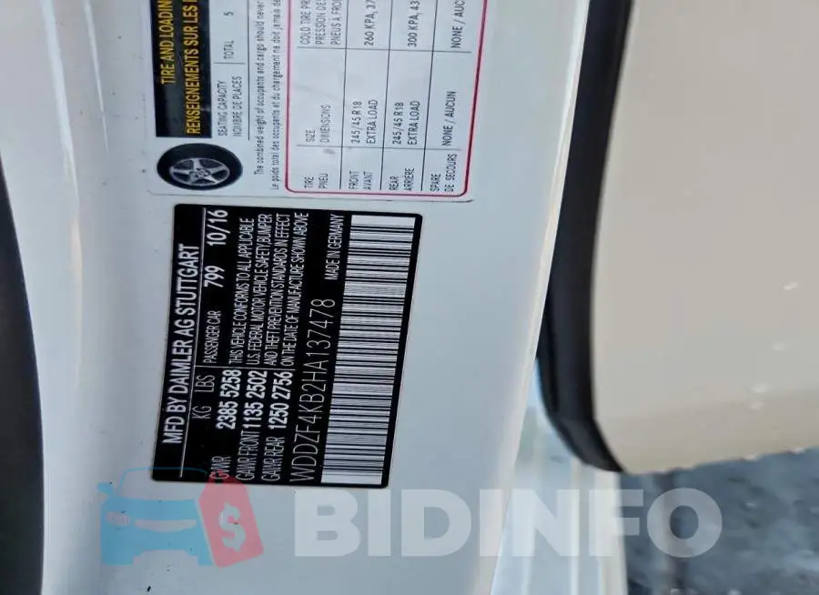 WDDZF4KB2HA137478 Photo# 13