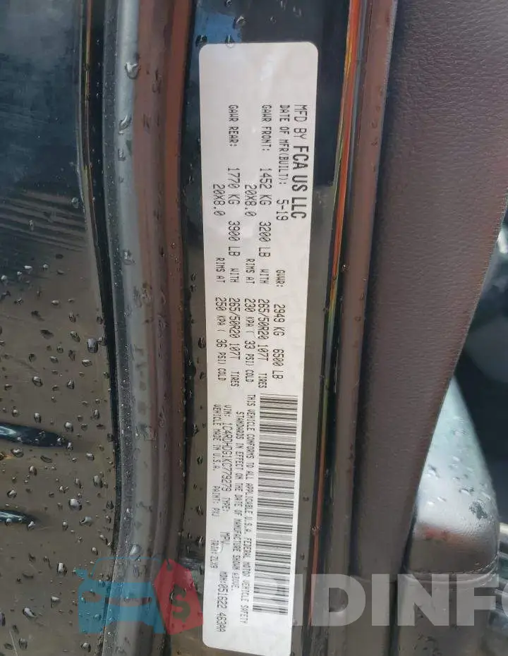 1C4RDHDG1KC779279 Photo# 13