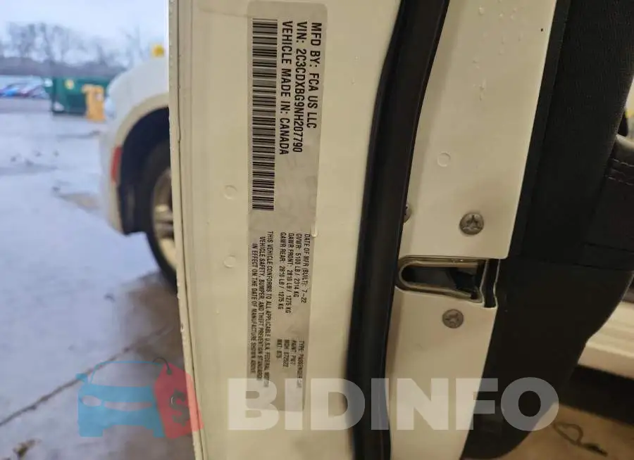 2C3CDXBG9NH207790 Photo# 13