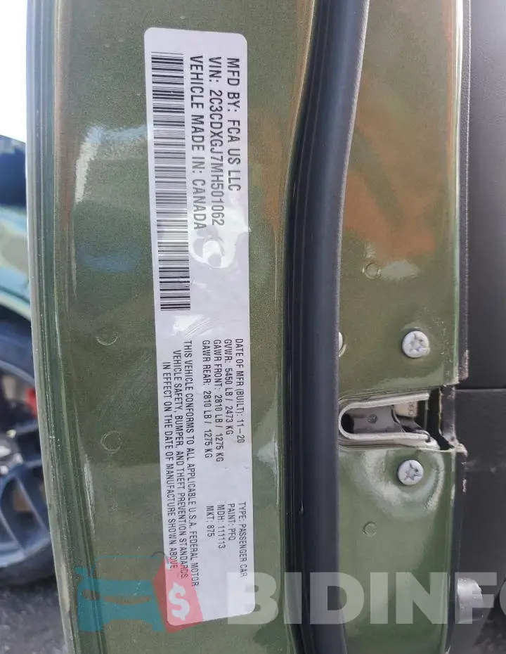 2C3CDXGJ7MH501062 Photo# 13