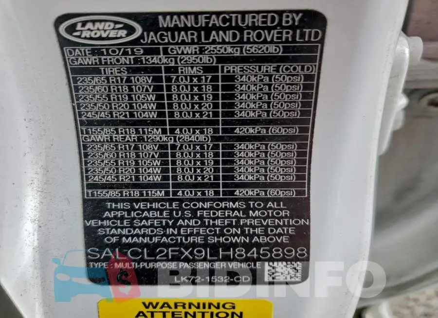 SALCL2FX9LH845898 Photo# 14