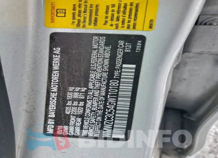 WMWZC3C54GWT10180 Photo# 12