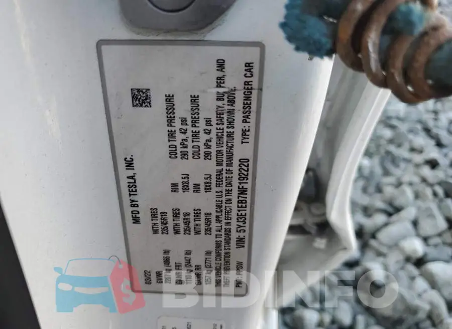 5YJ3E1EB7NF192220 Photo# 12
