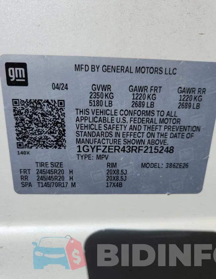 1GYFZER43RF215248 Photo# 12
