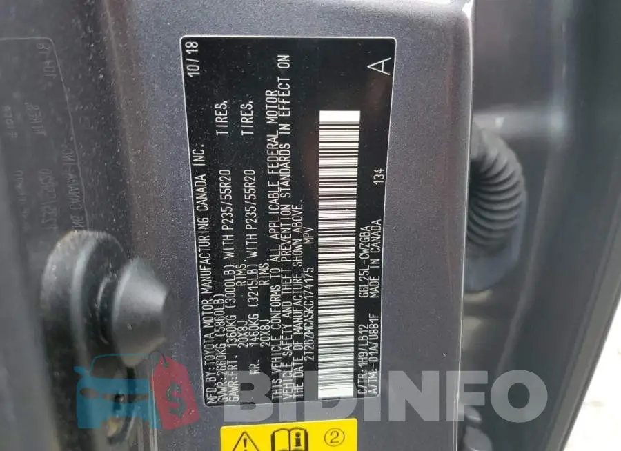 2T2BZMCA5KC174175 Photo# 13