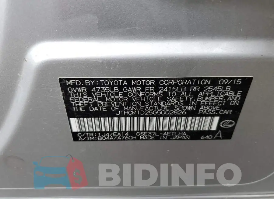 JTHCM1D25G5002826 Photo# 12