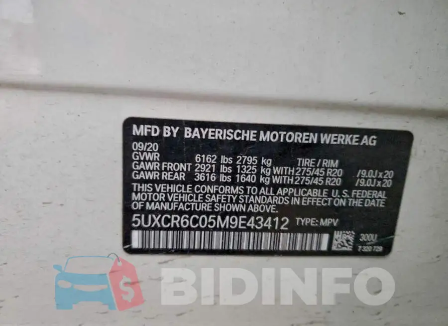 5UXCR6C05M9E43412 Photo# 13