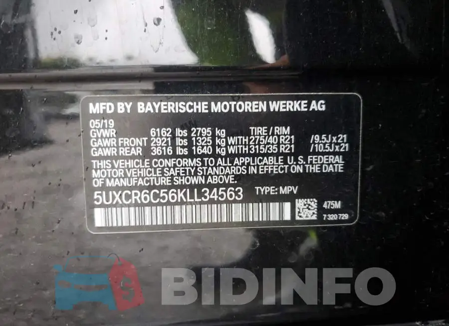5UXCR6C56KLL34563 Photo# 13