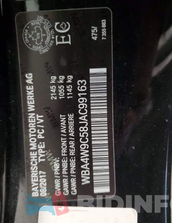 WBA4W9C58JAC99163 Photo# 12