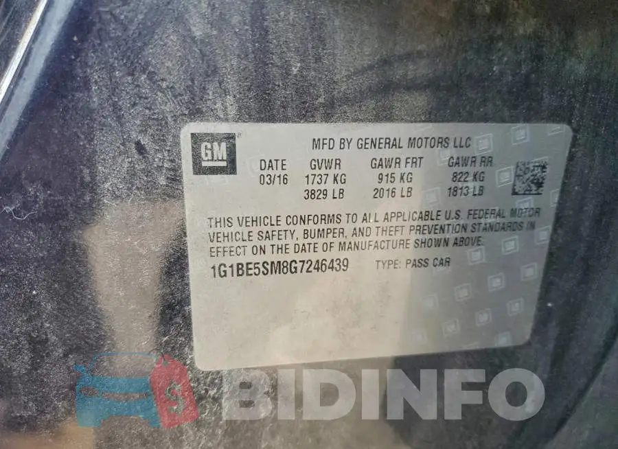 1G1BE5SM8G7246439 Photo# 12