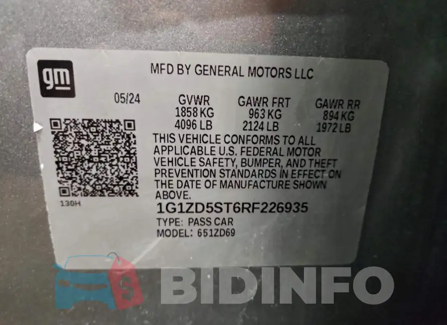1G1ZD5ST6RF226935 Photo# 12