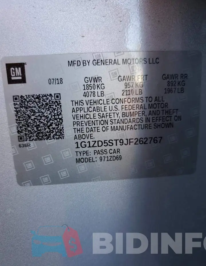 1G1ZD5ST9JF262767 Photo# 12