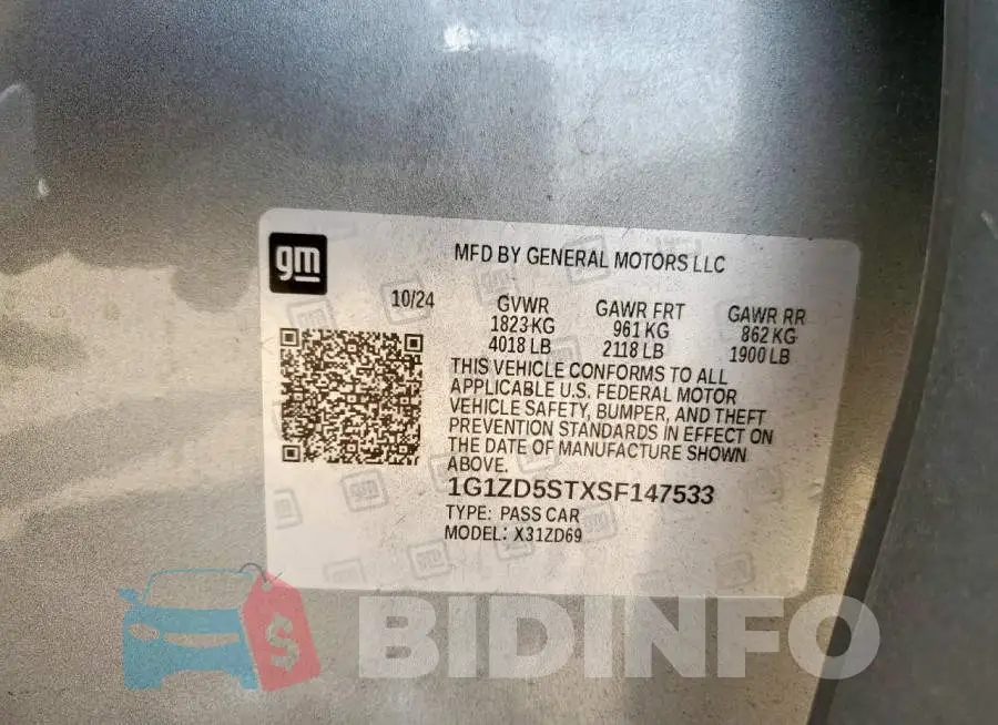 1G1ZD5STXSF147533 Photo# 13