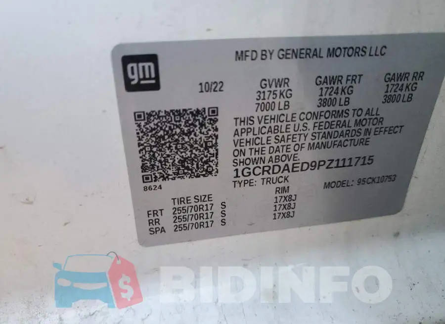 1GCRDAED9PZ111715 Photo# 12
