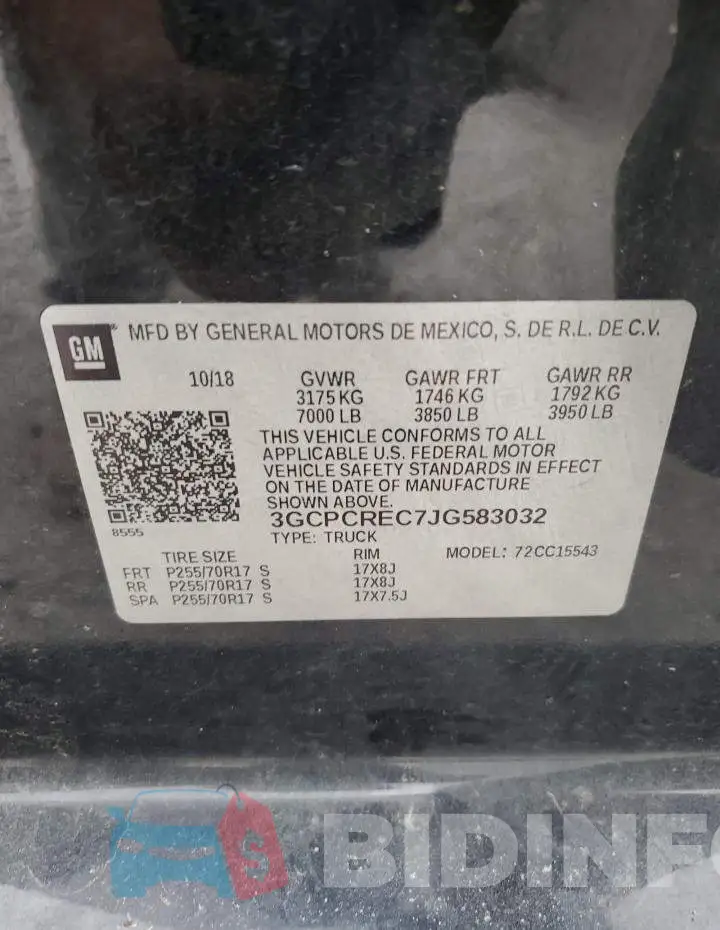 3GCPCREC7JG583032 Photo# 12