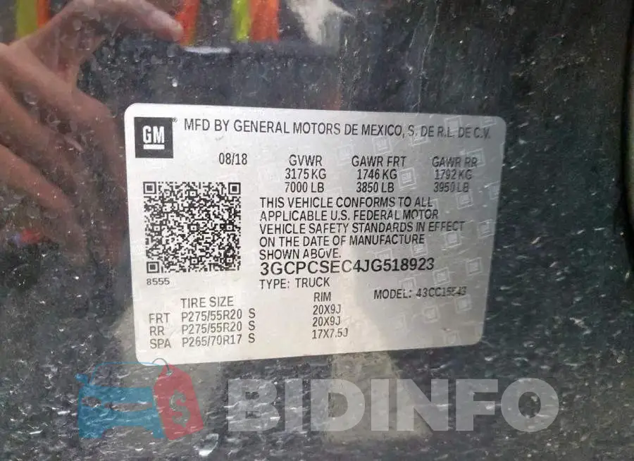 3GCPCSEC4JG518923 Photo# 12