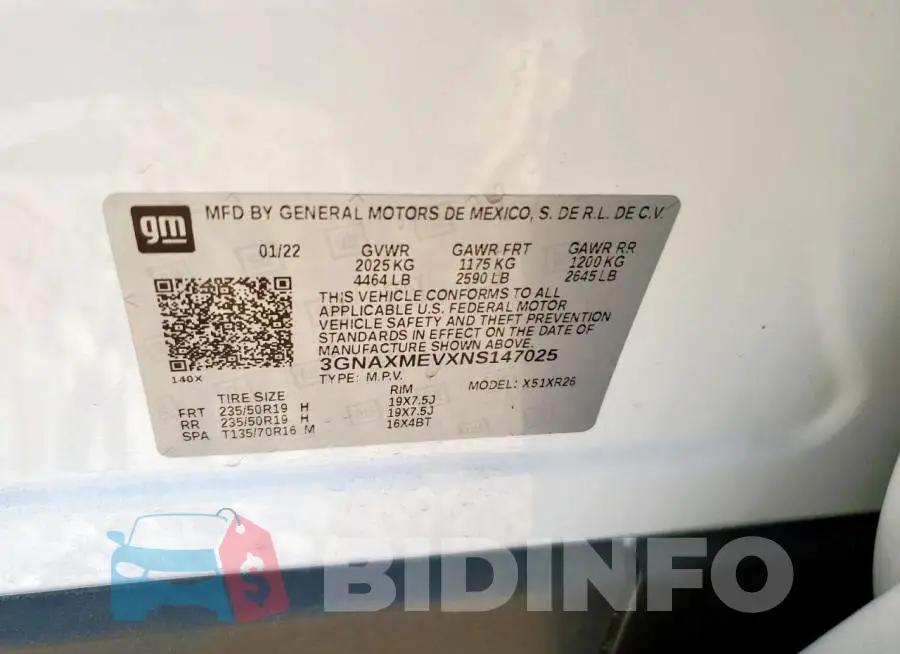 3GNAXMEVXNS147025 Photo# 13