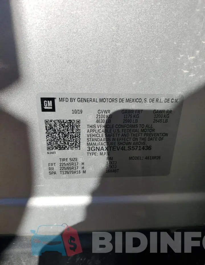 3GNAXTEV4LS571436 Photo# 13