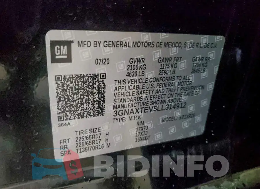 3GNAXTEV5LL314912 Photo# 13