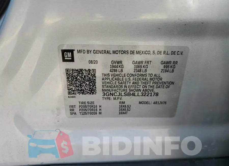 3GNCJLSB4LL322178 Photo# 13