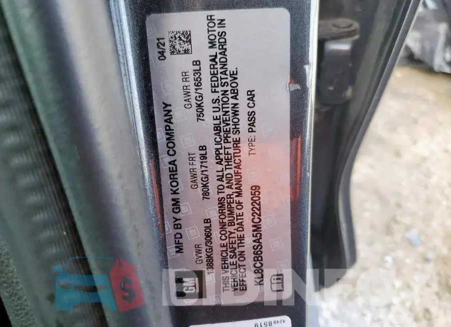 KL8CB6SA5MC222059 Photo# 12