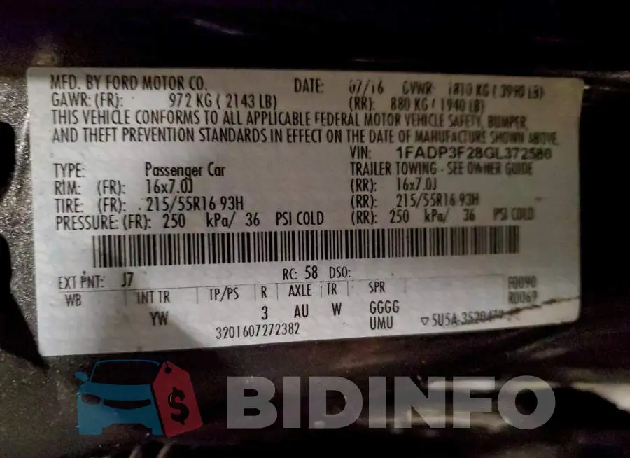 1FADP3F28GL372580 Photo# 12
