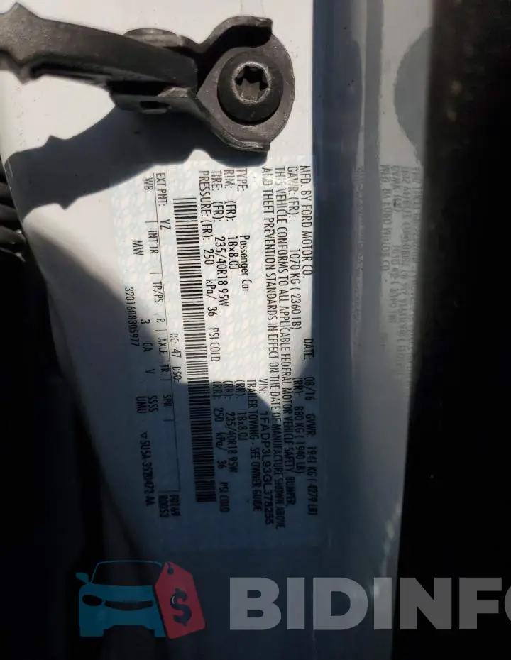 1FADP3L93GL378255 Photo# 13