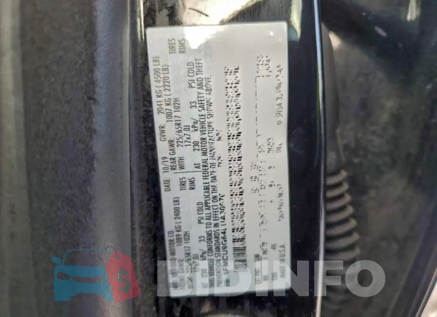 1FMCU9G64LUA30076 Photo# 13