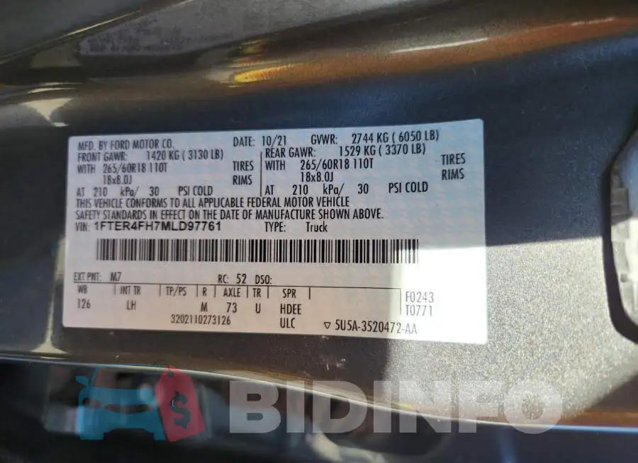 1FTER4FH7MLD97761 Photo# 14