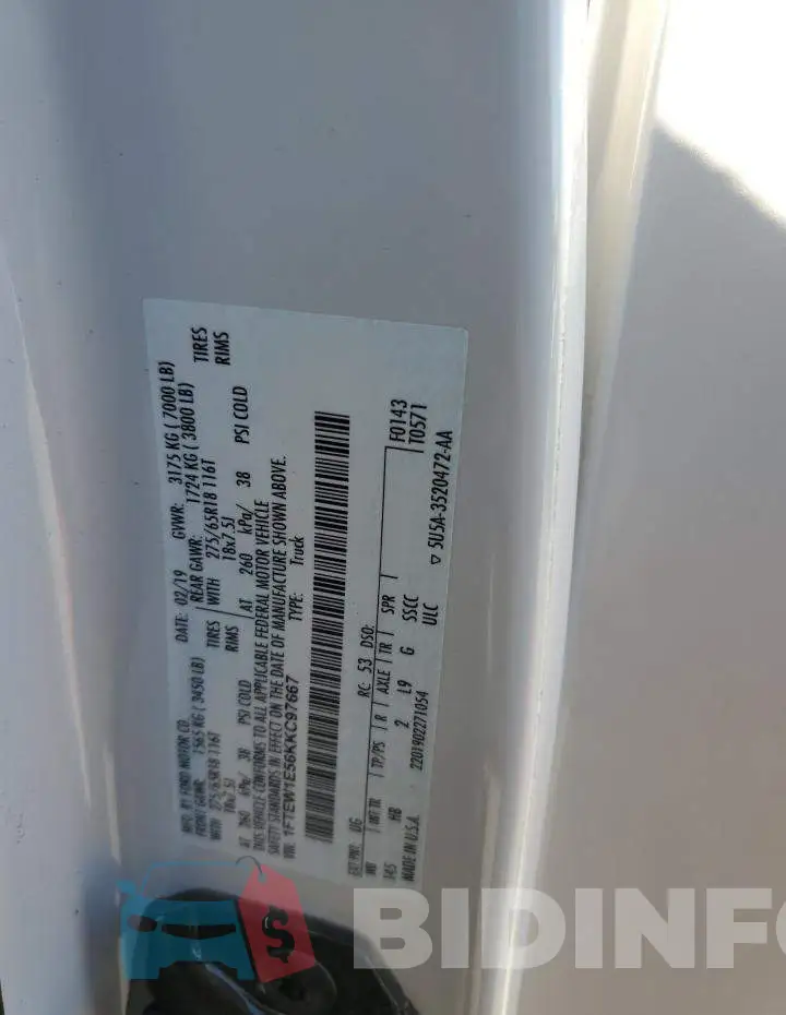 1FTEW1E56KKC97667 Photo# 12