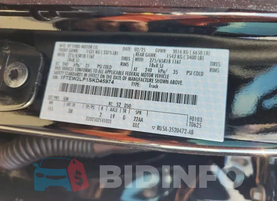 1FTEW2LP1SKD45974 Photo# 12