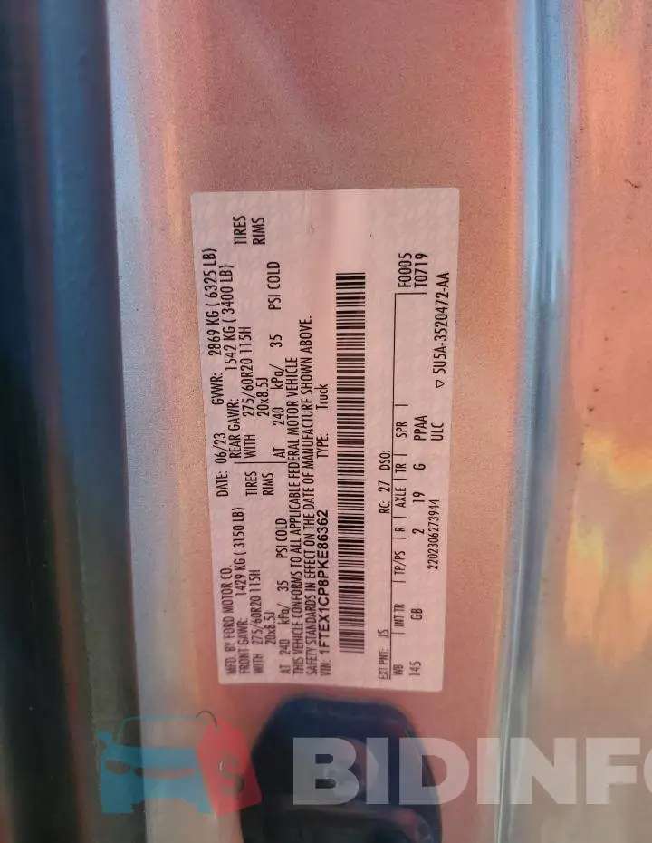 1FTEX1CP8PKE86362 Photo# 12