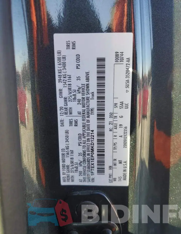 1FTEX1EP0MKD12214 Photo# 12