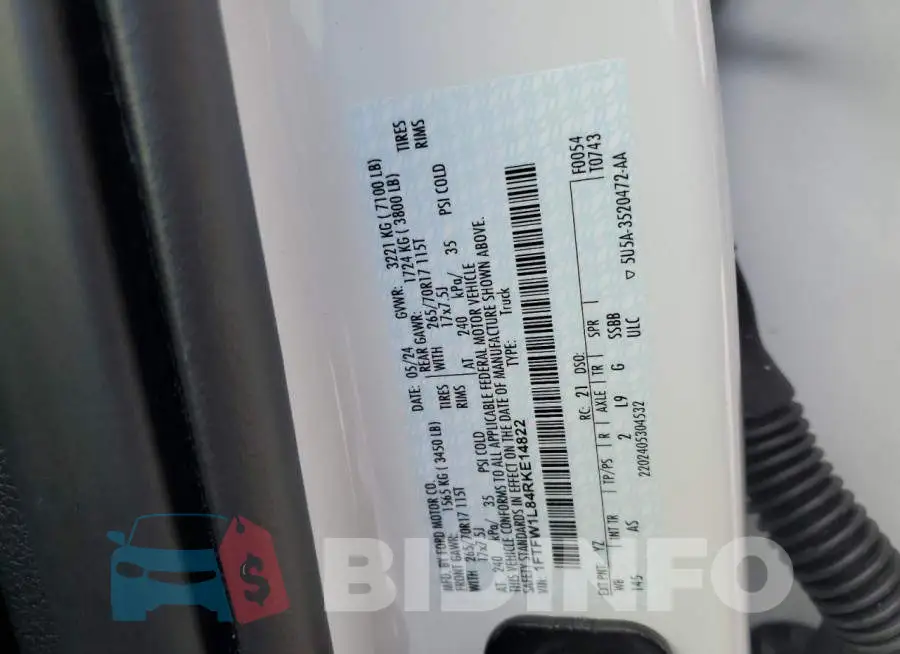 1FTFW1L84RKE14822 Photo# 12