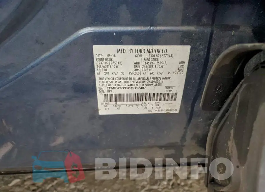2FMPK3G95KBB17407 Photo# 12